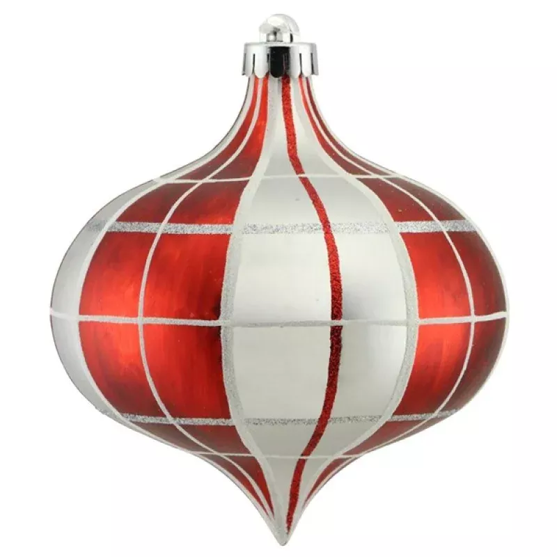 150Mm Plaid Onion Ornament