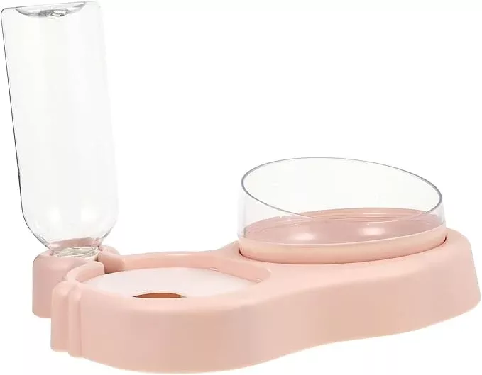 1pc Automatic Pet Water Feeder Dual Bowls Non- Design for Cats and Dogs Easy to Pet Supply for Home Use