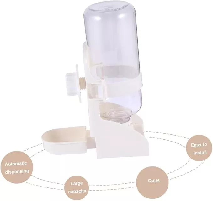 1pc White Automatic Hanging Dispenser for Pets Leak Waterer Feeder Station for Dogs and Cats for Indoor and Outdoor Use