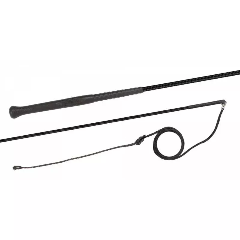 200Cm Lunging Whip Swivel Perlon Fleck