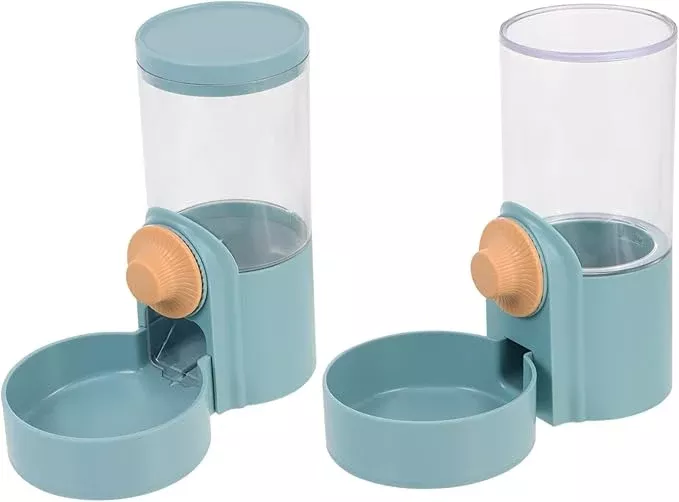 2pcs Automatic Pet Water Dispenser Feeder for Cats and Dogs Hanging Design Easy Installation for Cage Use Promotes Healthy Drinking and Eating