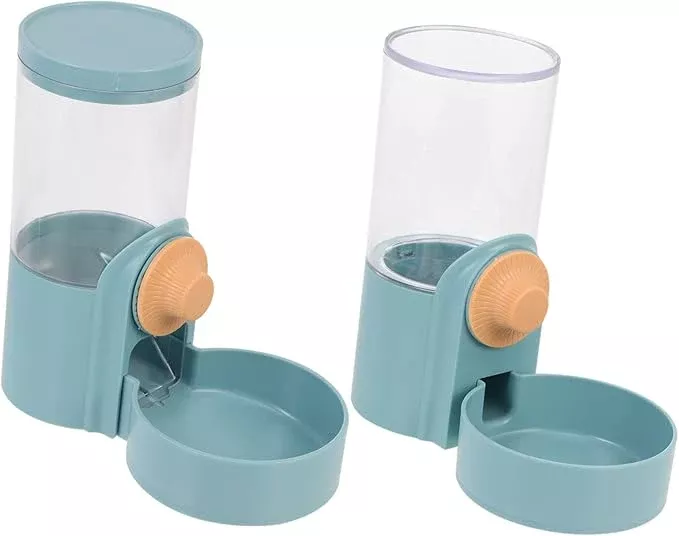 2pcs Automatic Water and Food Dispenser for Pets Hanging Feeders Easy Installation for Feeding and Hydration Cages