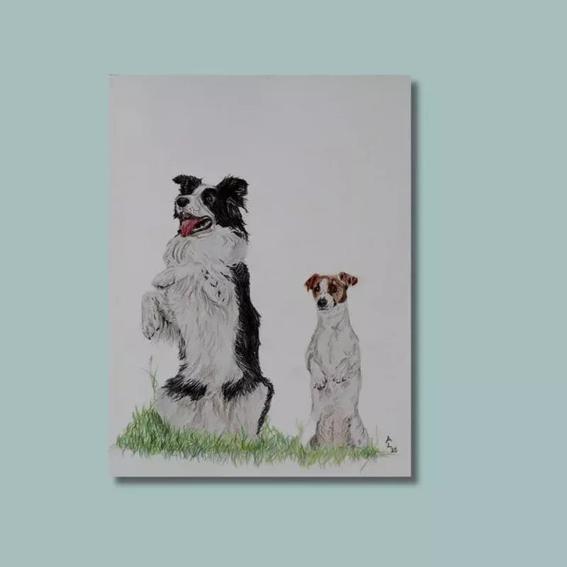 Annette Lee Animal Fine Art Card – Friends