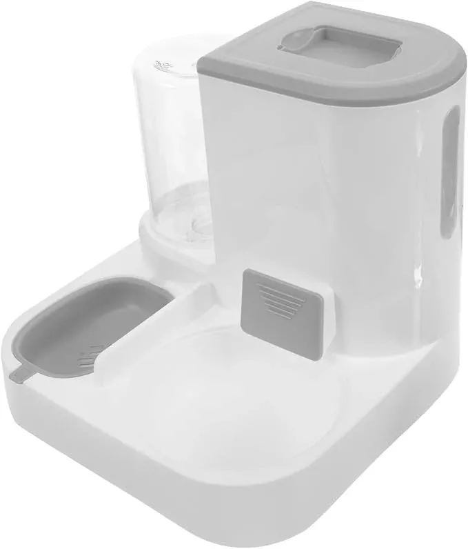 Automatic Pet Feeder Dog Cat Water Dispenser Plastic Easy Assembly Large Capacity Bowl