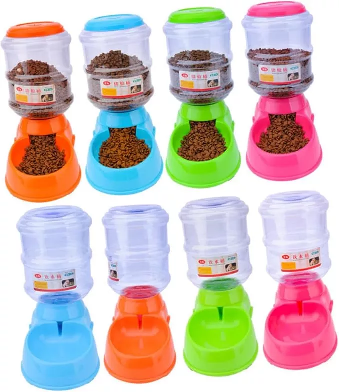 Automatic Pet Feeder and Water Dispenser Capacity Food Bowl and Drinking Water Basin for Dogs and Cats Easy to Design Non-Slip Base for Busy Pet Owners