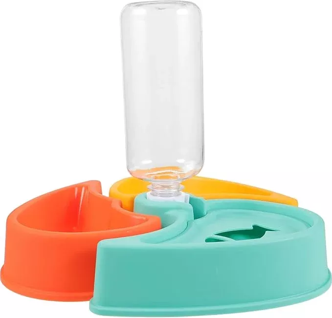 Automatic Pet Feeder and Water Dispenser for Cats and Dogs Sturdy Capacity Detachable Design Easy to Dry and Wet Food Separation for Multi-pet Households