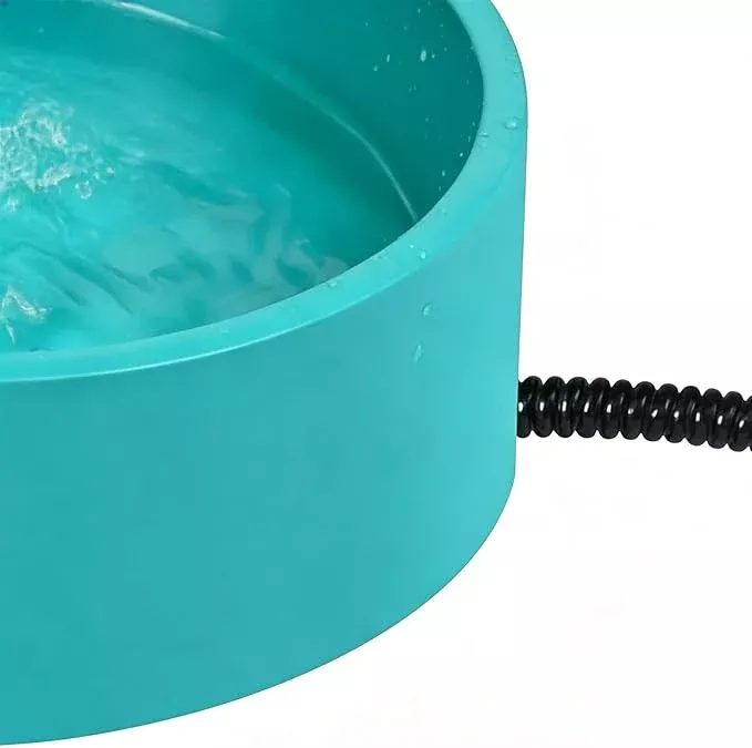 Automatic Pet Water Bowl - 3.2l Large Capacity Heated Dish for Healthy Hydration, Smart Temperature Control with Anti Spill Design, Dog Cat Puppy Chicken Bird Feeder for Indoor Outdoor Garden Yard