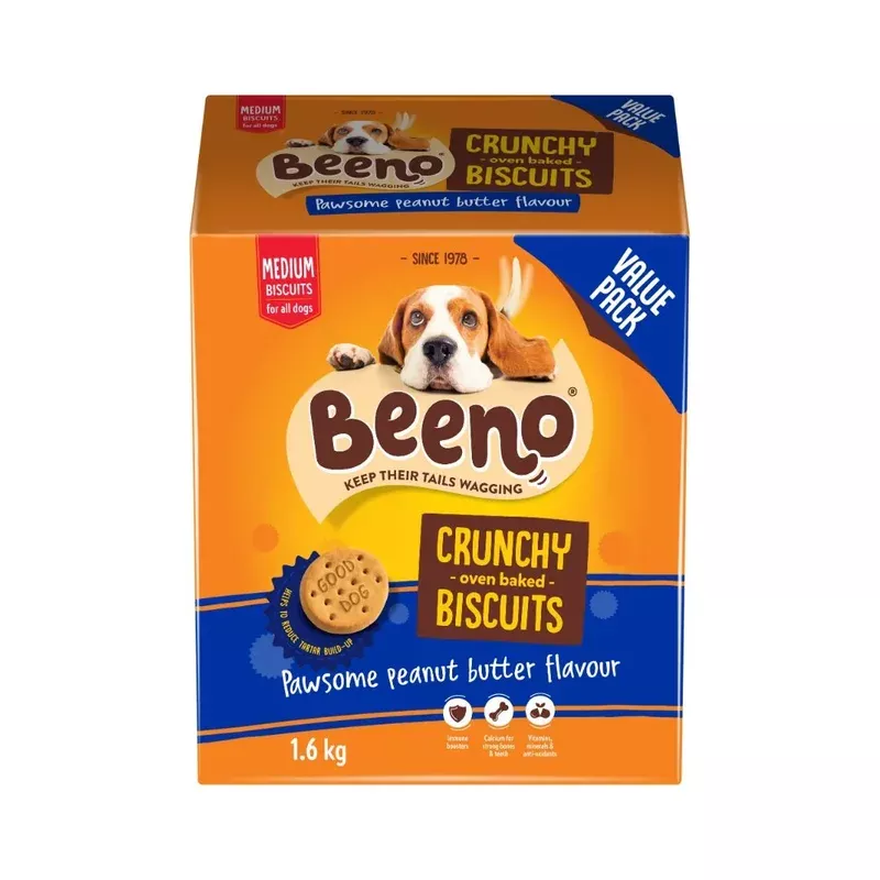 BEENO PAWSOME PEANUT BUTTER BISCUITS 1.6KG