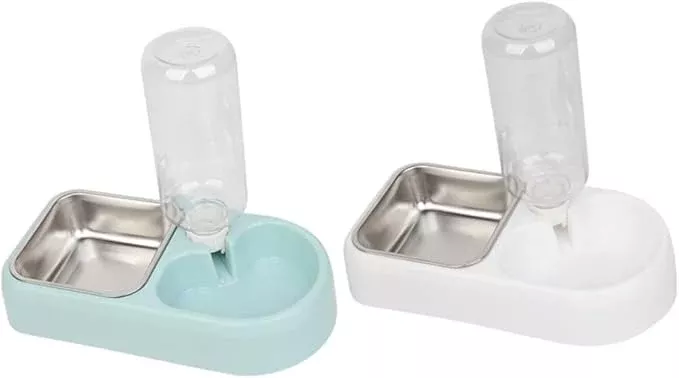BESPORTBLE Double Pet Water Feeder and Drinking Tool Creative Automatic Water Dispenser for Dogs and for Home and Pet Shops