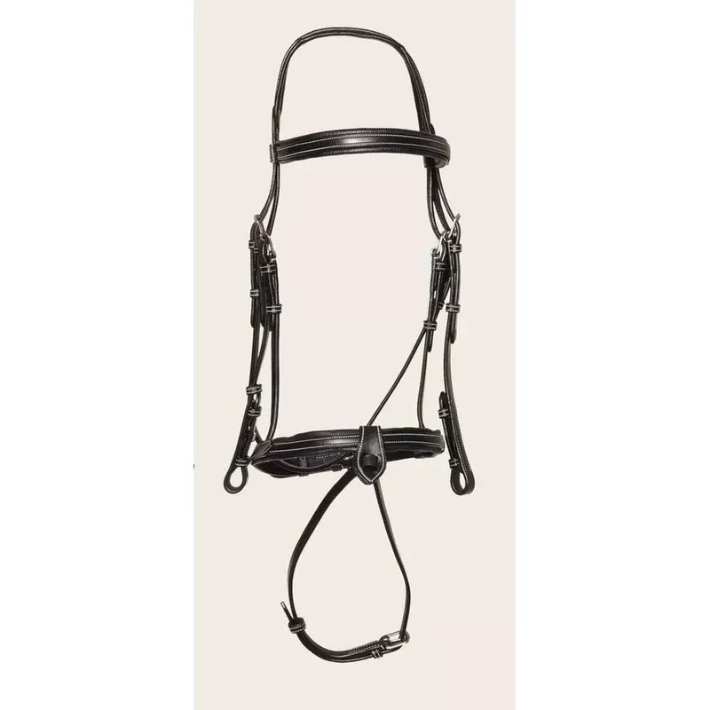 Black Padded Removable Flash Bridle TNT