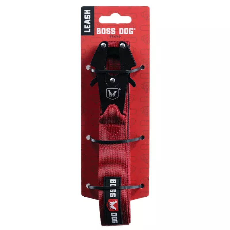 Boss Dog Tactical Dog Leash 4ft 1.25in Red