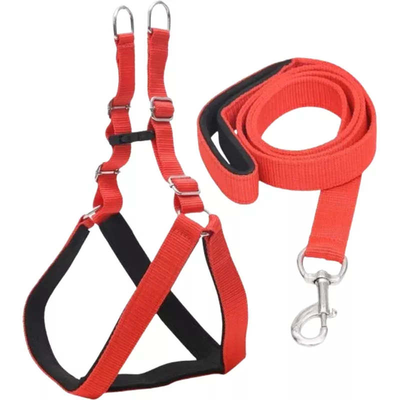 Chullbull Pet Products Harness and Leash for Dogs (Red)