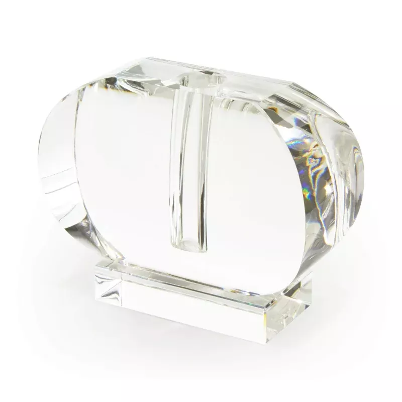 Crystal Horizontal Oval Bud Vase