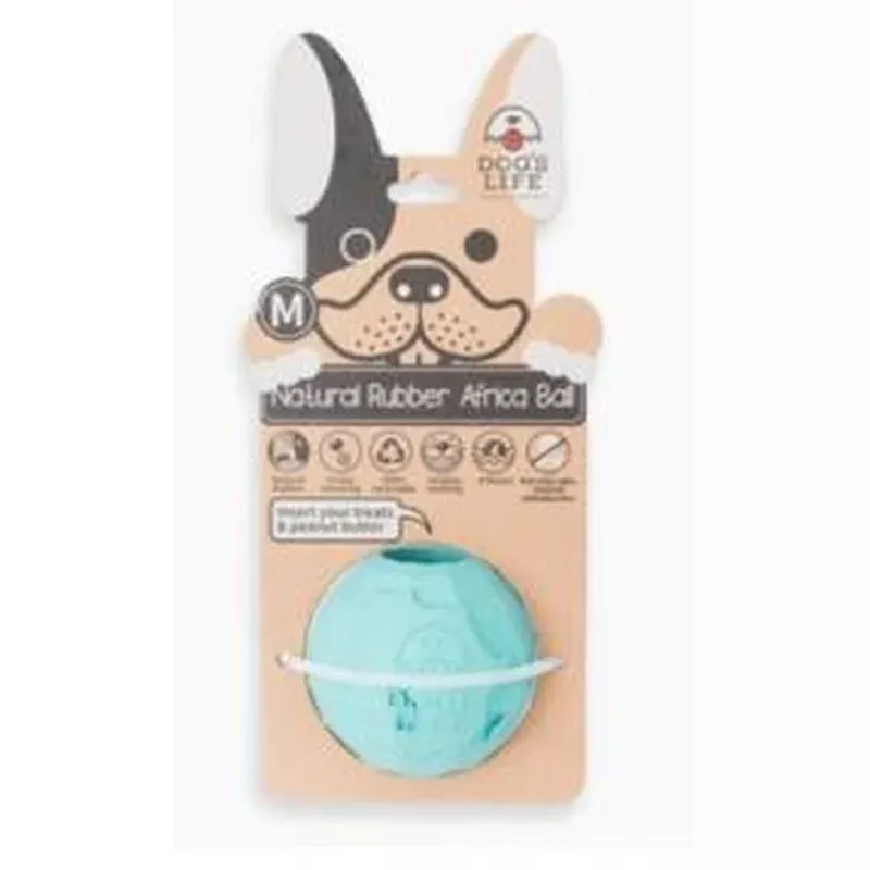 Dogs Life Natural Rubber (M) Turquoise Dog Toy