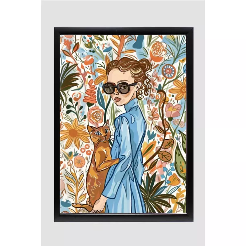 EverythingBoho The Caty Girl Boho Wall Art (Black)