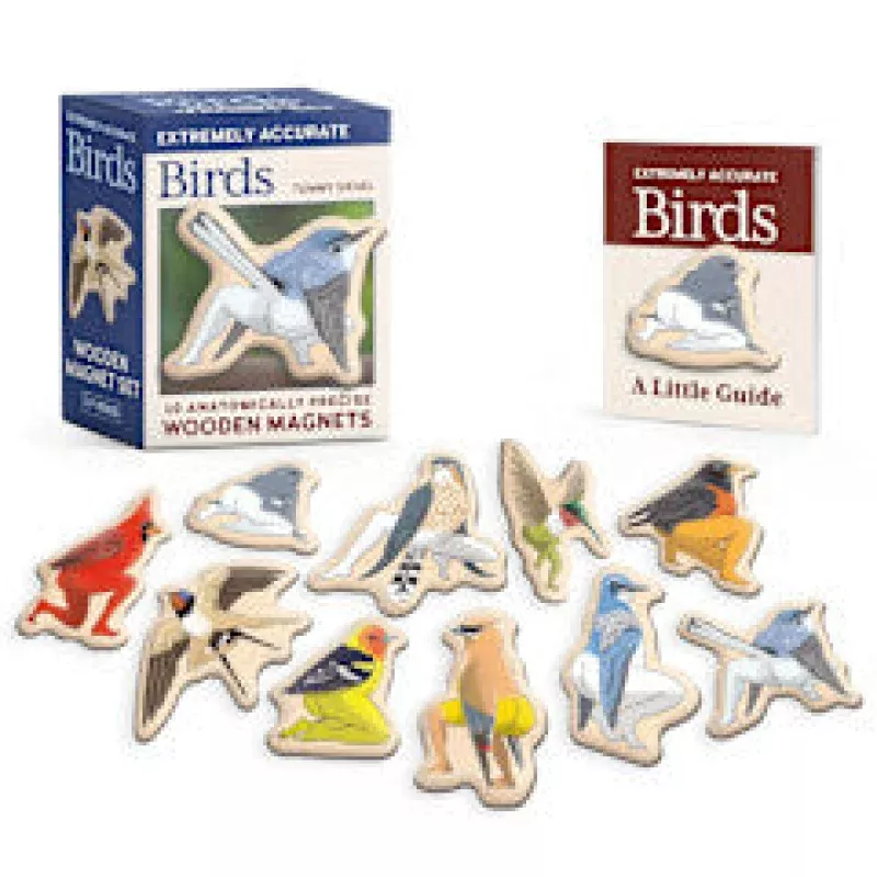 Extremely Accurate Birds Wooden Magnet Set