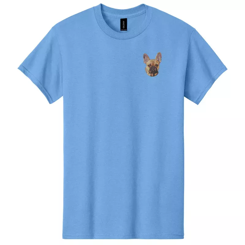 French Bulldog Embroidered Men’s T-Shirt