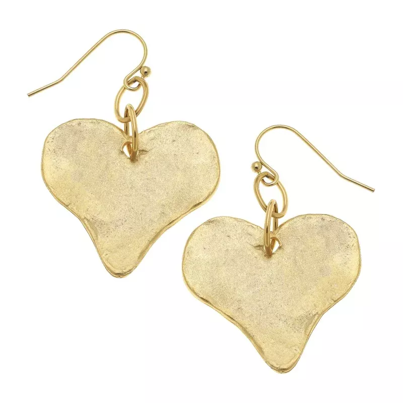 Gold Heart Earrings