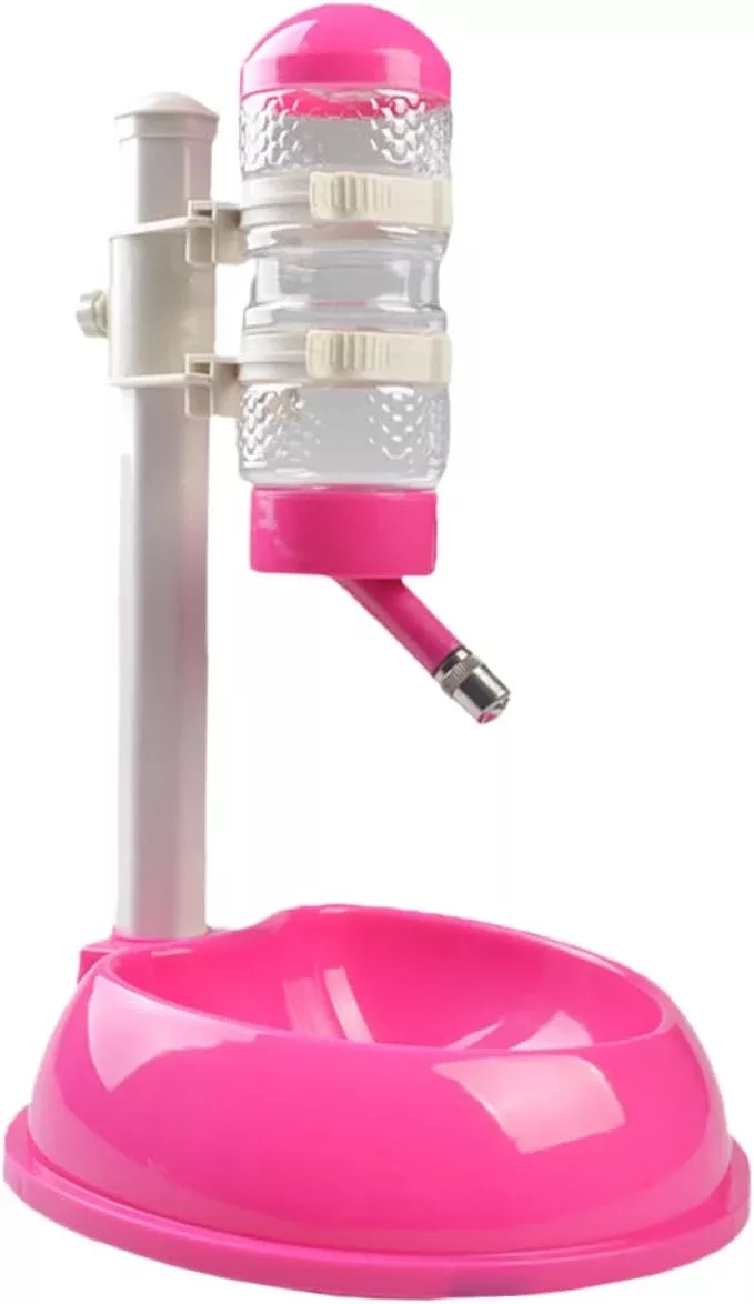 HANABASS Automatic PET Water Dispenser Adjustable Bowl Dog Food Holder and PET Waterer Suitable for Dogs and Cats Gravity Feed System Material