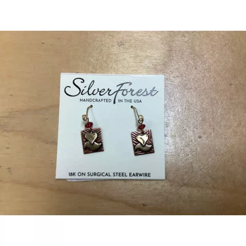 Heart & Wave in Square Earrings