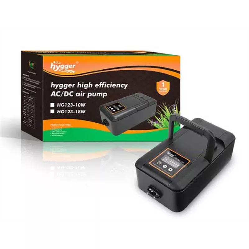 High Efficiency AC/DC Rechargeable Aquarium Air Pump (HG123-10W) – Hygger