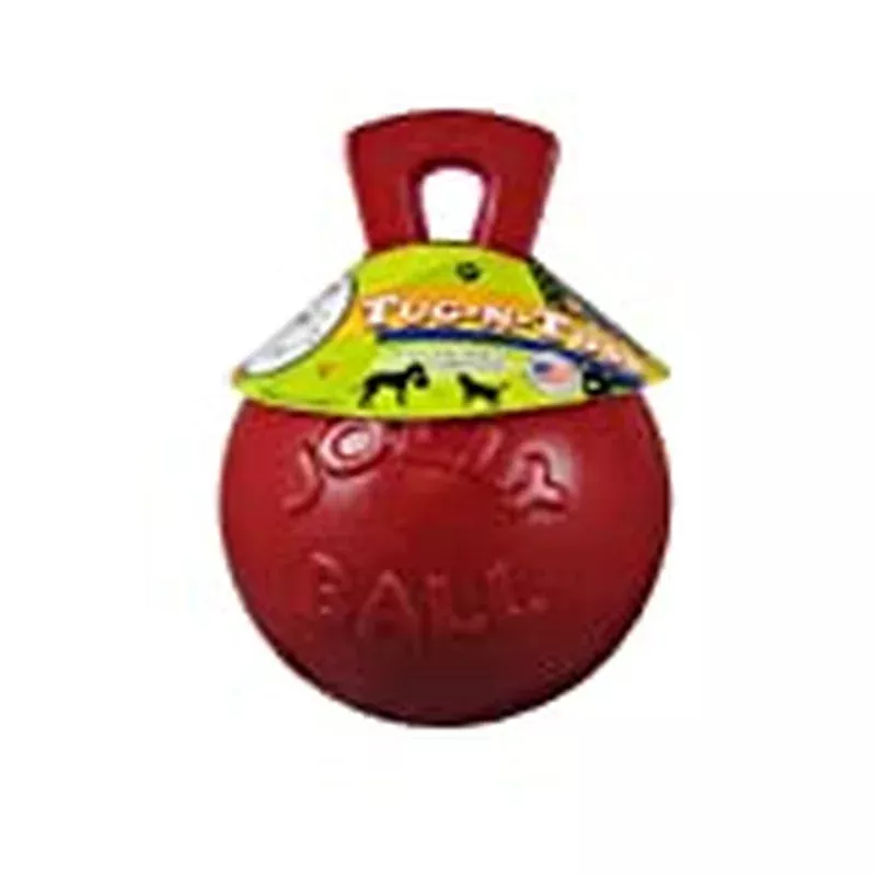 Jolly Pets Mini Tug n Toss Interactive Dog Toy 4 Red