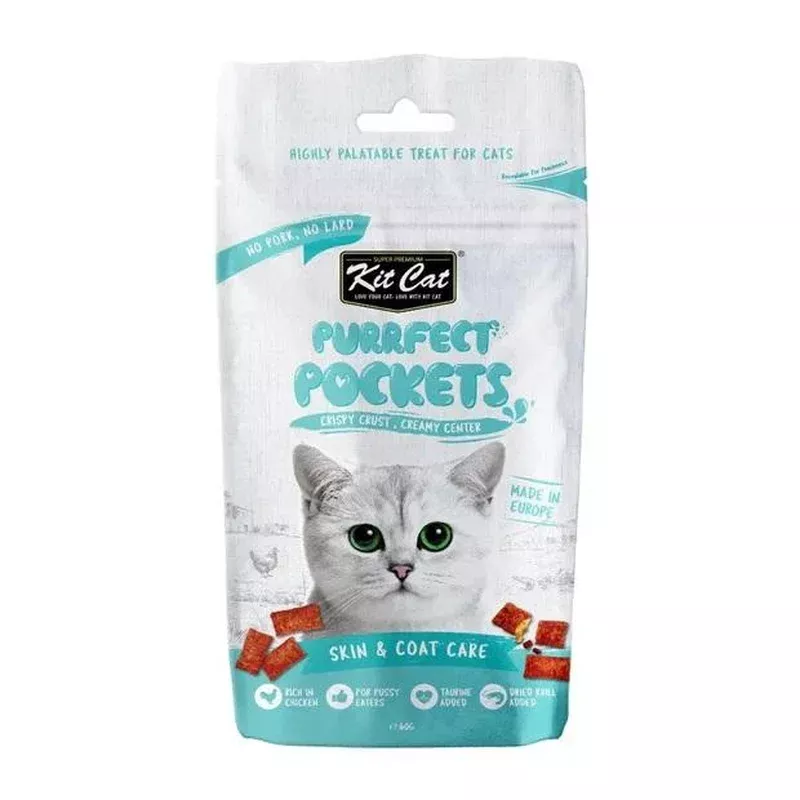 KIT CAT PURRFECT POCKETS – SKIN & COAT 60G