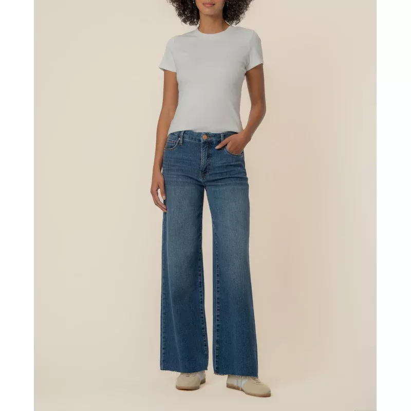 Langley Short Sleeve Rib Top|White&M