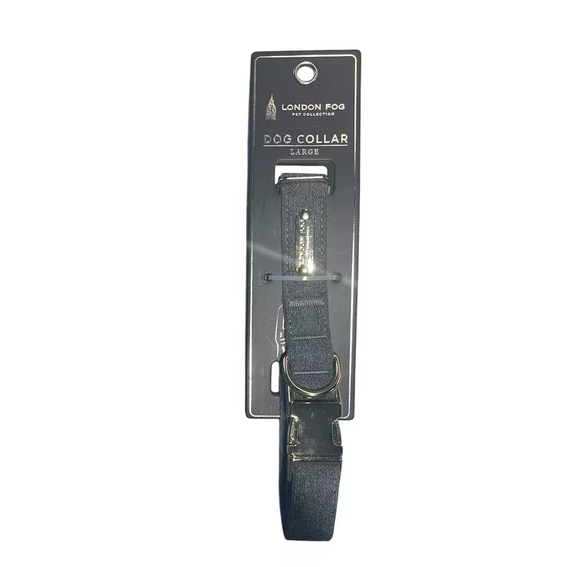 london fog dog collar dark gray-gold
