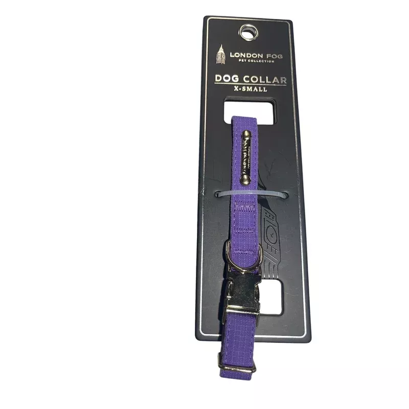 london fog dog collar purple