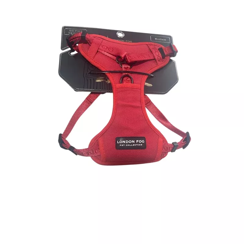 london fog no pull harness red color