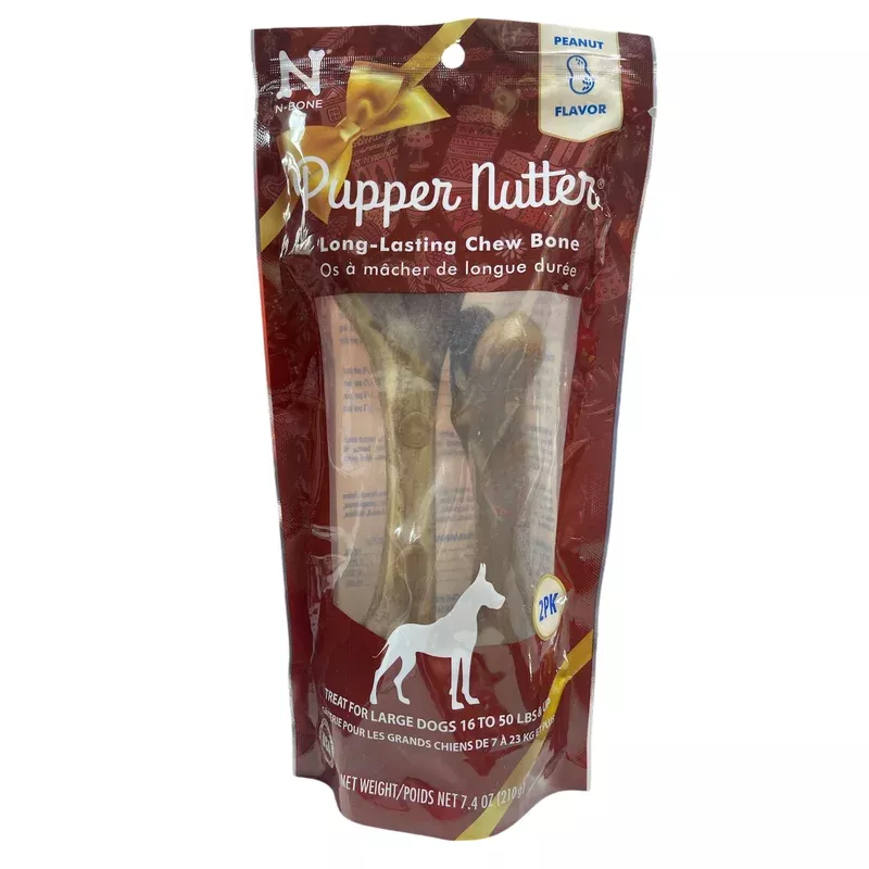 N bone long lasting chew bone peanut flavor 2 pack 7.4 oz