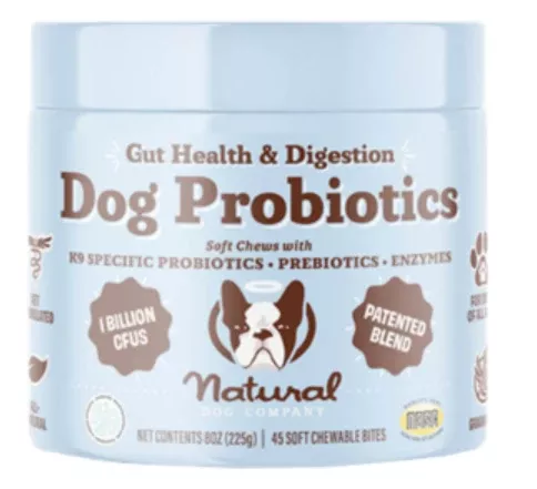 Natural Dog Company Probiotic Supplement Chews - 45ct
