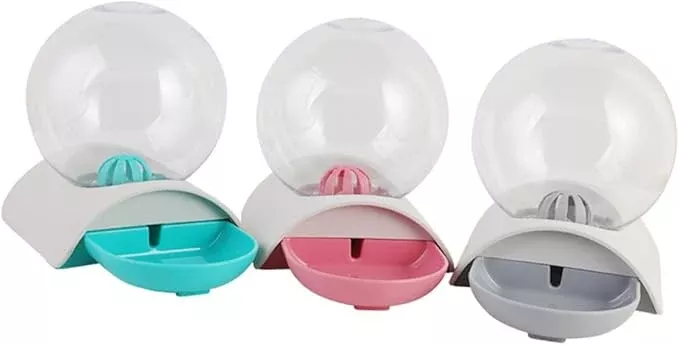Pet Automatic Water Dispenser Durable Smooth Surface Water Feeder for Cats and Dogs Unique Non-tip Design Elegant Pink Drinking Bowl Pet Drinking Supplies