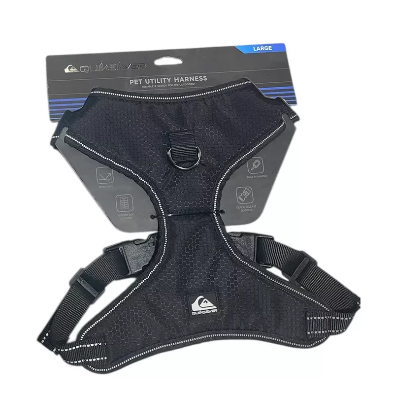 pet utility harness reflective padded for comfort build in handle quick release buckles