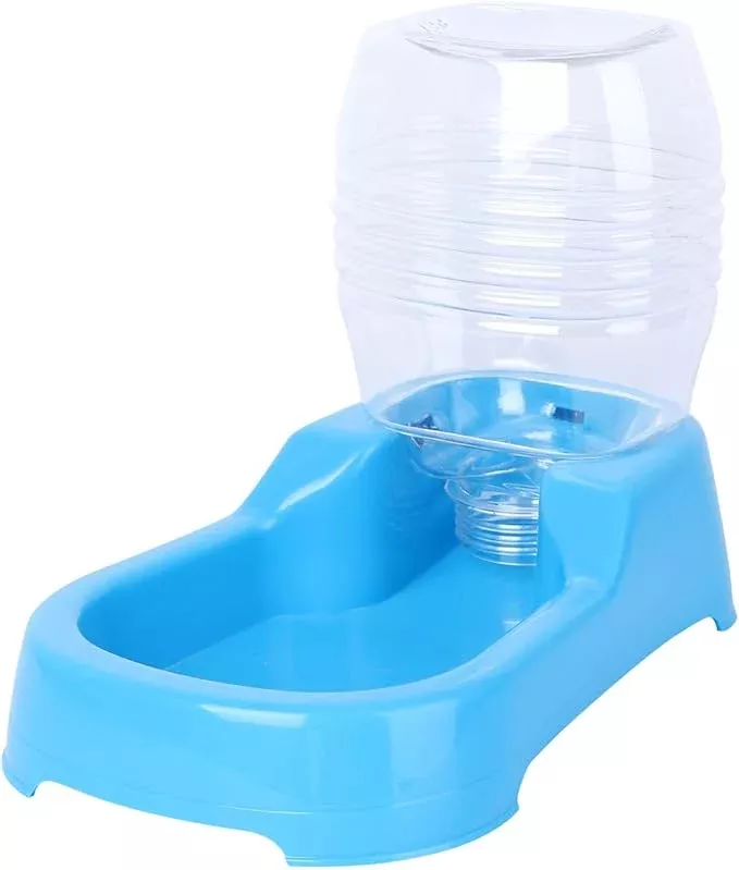 Pet Water Feeder Bowl Creative Automatic Dog Water Dispenser Smooth Surface Design for Home and Pet Shops Blue