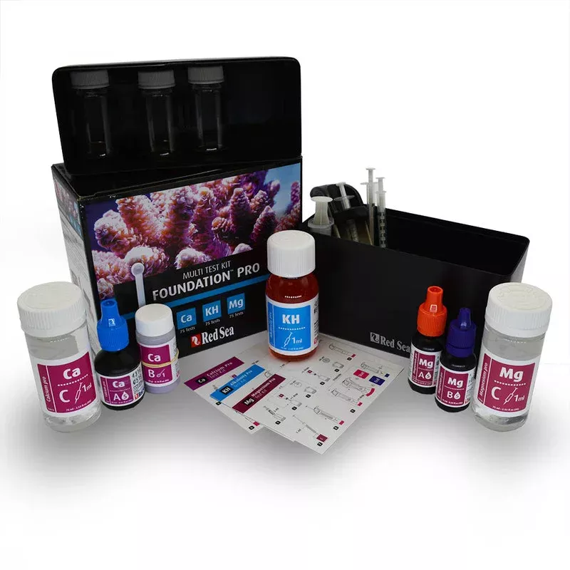 Reef Foundation Pro Multi Test Kit (Ca,Alk,Mg) Calcium, Magnesium & Alkalinity – Red Sea