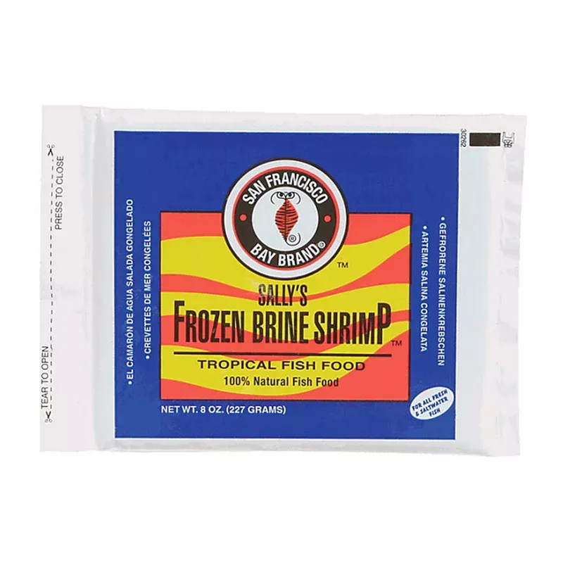 Sally’s Frozen Brine Shrimp Fish Food Flat Pack (8 oz) – San Francisco Bay Brand