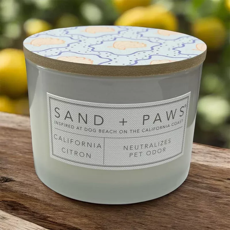 sand and paws candle california citron