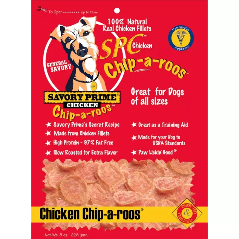 Savory Prime Chicken Chip-a-Roos Dog Treats 8 Oz.