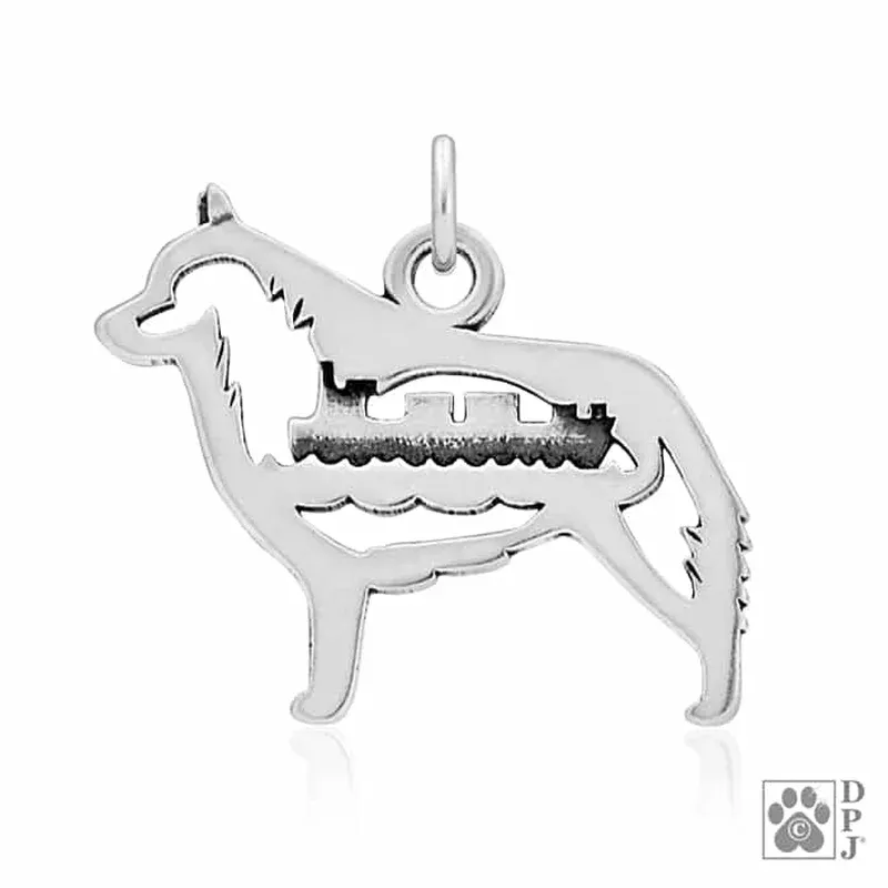 Schipperke, w/Barge, Body, Pendant