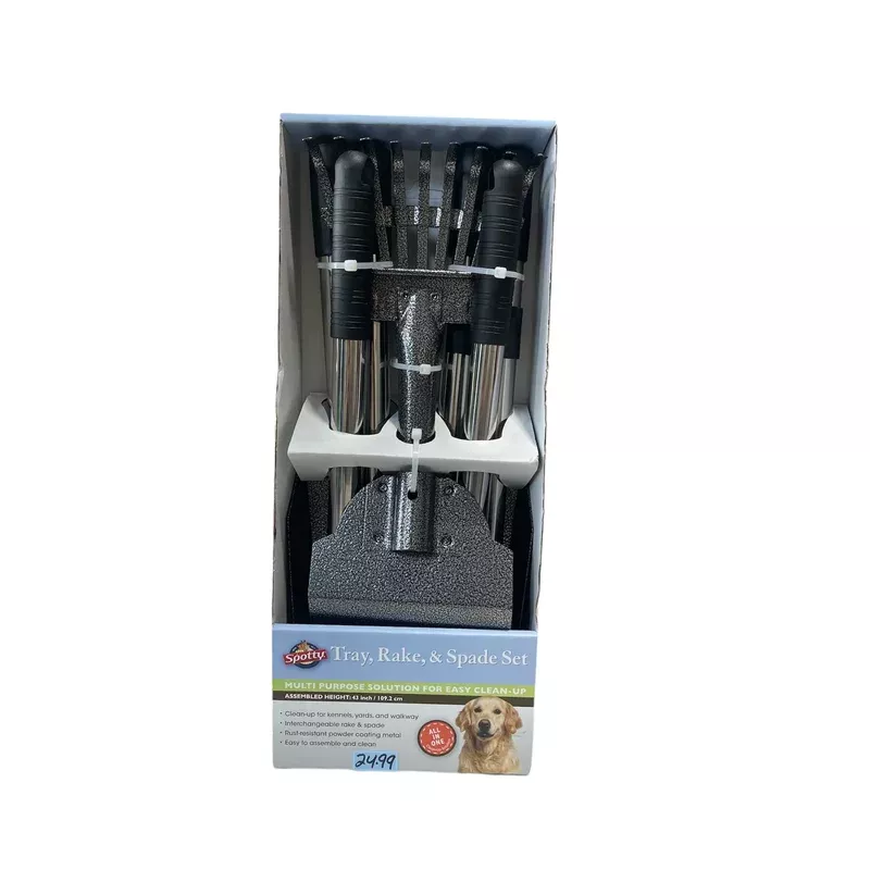 spotty tray , rake , and spade set