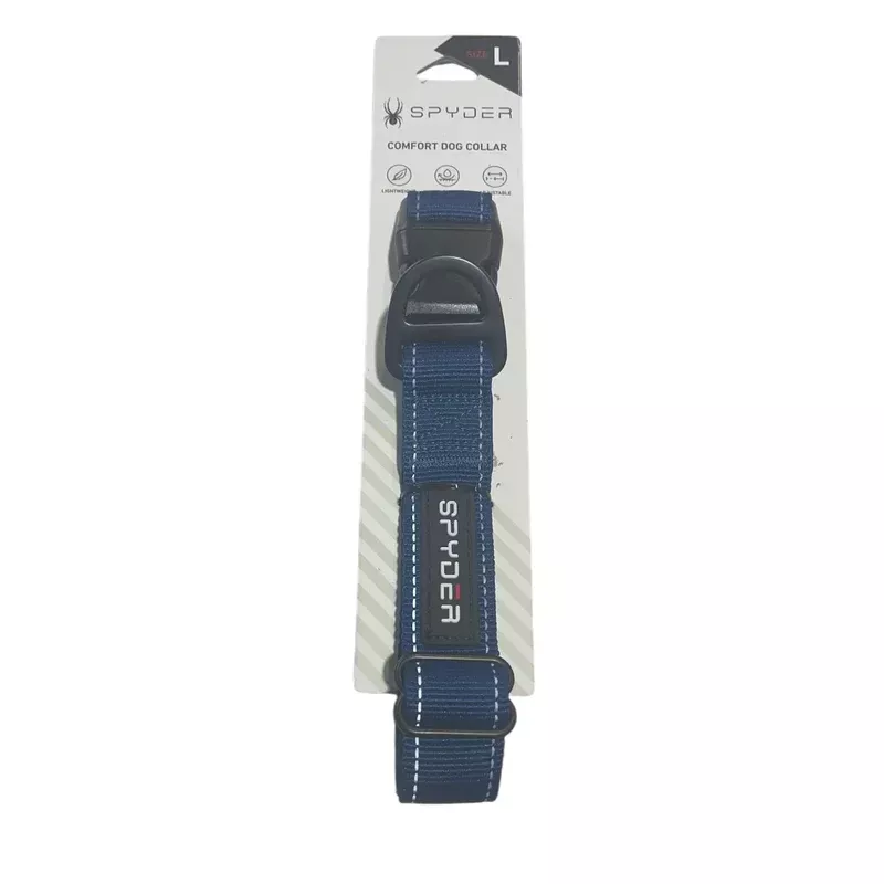 spyder comfort dog collar blue