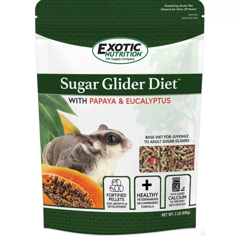 sugar glider diet with papaya and eucalyptus 2 lbs
