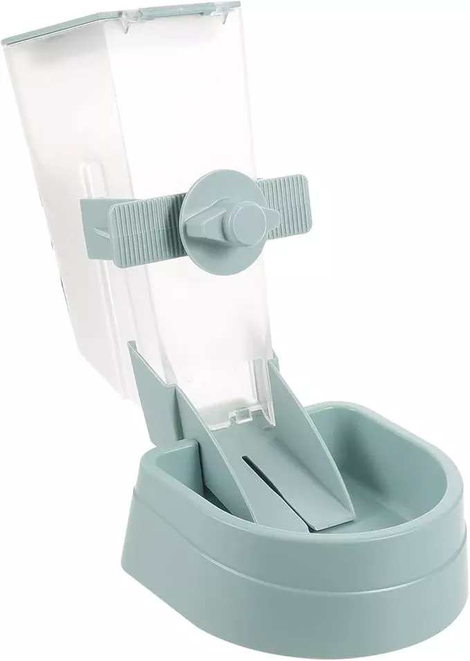 SUPVOX Automatic Pet Food Dispenser Hanging Dog Feeder 2L Large Capacity Gravity-Operated Bowl for Cage Feeding Suitable for Puppies and Adult Dogs