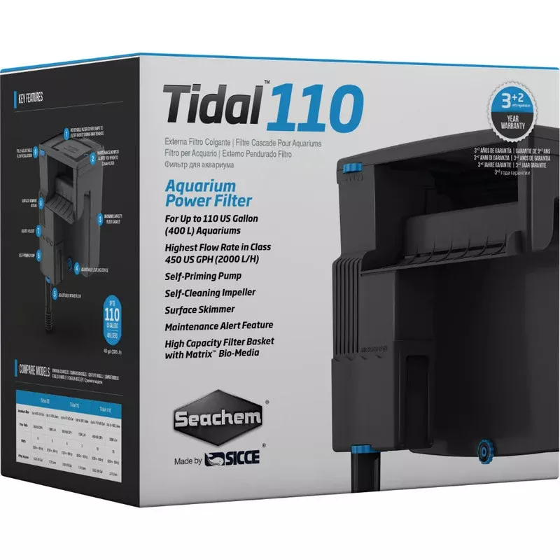 Tidal 110 HOB Power Filter (Up to 110 Gal) – Seachem