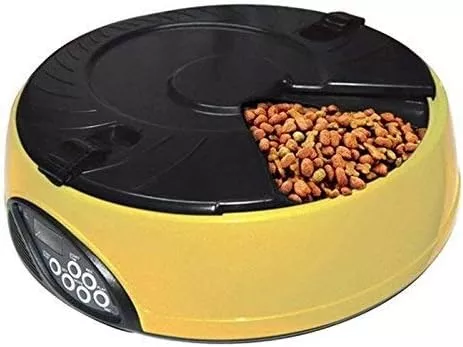 Timing Record Bowl Automatic Feeder 6 Meals Intelligent Automatic Pet Feeder LCD Display Cat Dog Food Dispenser Portable