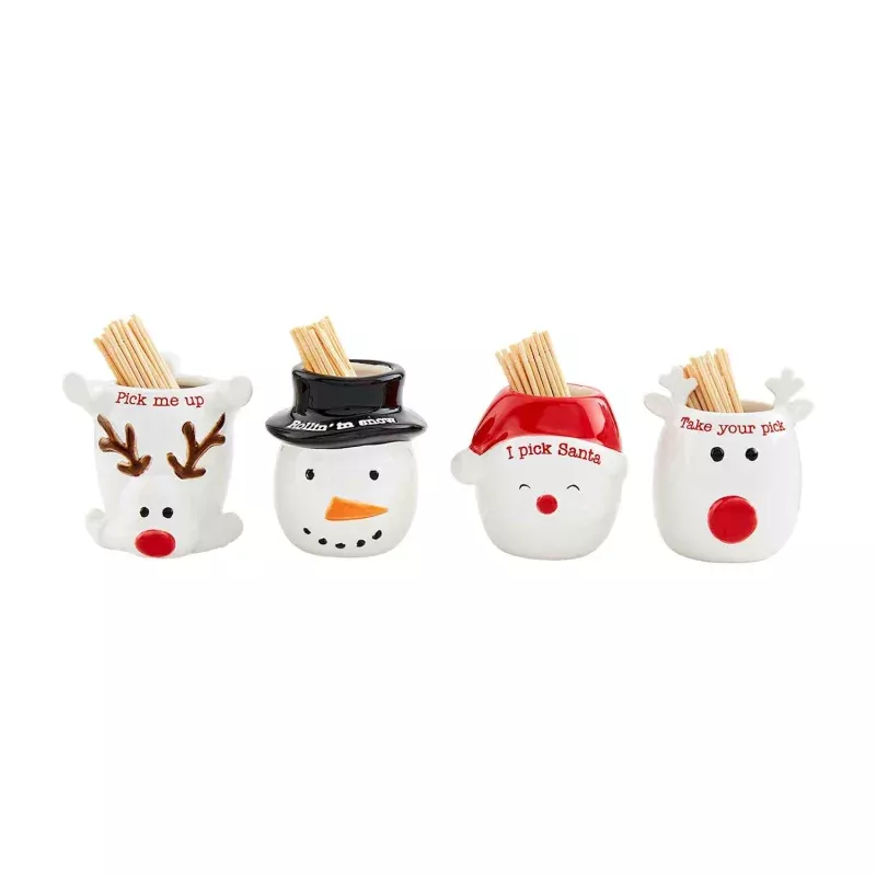Toothpick Holder|Pick Me Up&Rollin In Snow&I Pick Santa&Take Your Pick