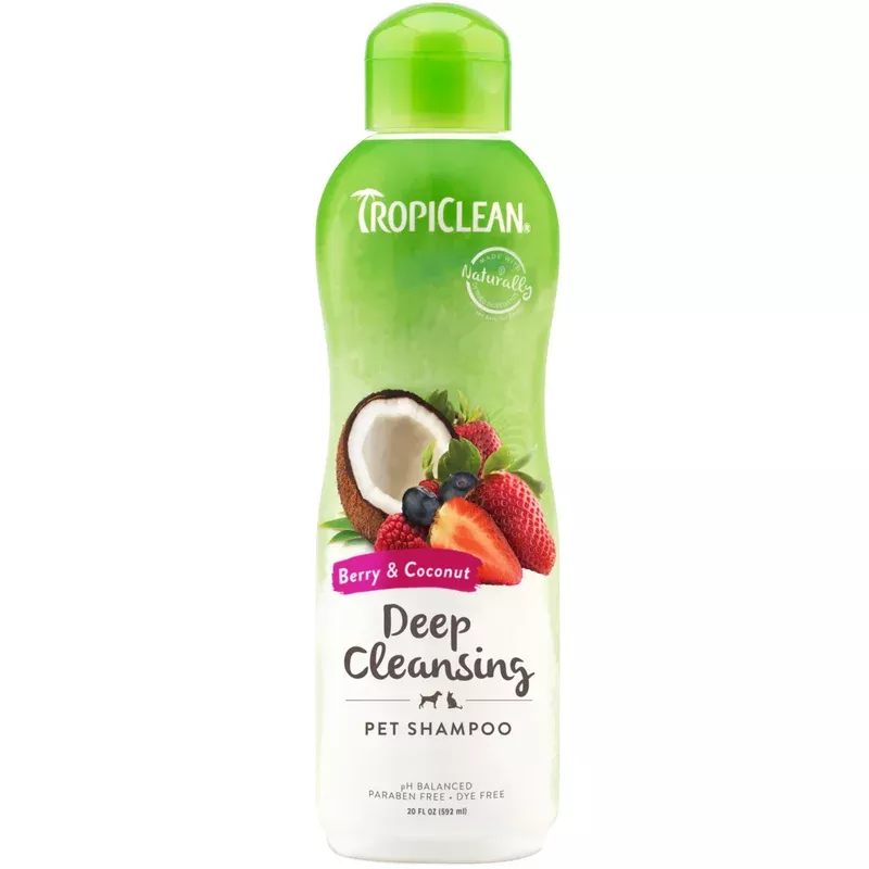 TropiClean Berry & Coconut Deep Cleansing Shampoo for Pets, 20oz