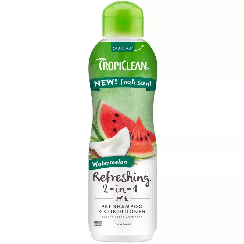 TropiClean Watermelon Refreshing 2-in-1 Shampoo and Conditioner 20oz